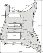 Guitar guard 11-Holes Anodized Black Modern Style Strat HSS Guitar Pickguard Scratch Plate Fits for S type guitar