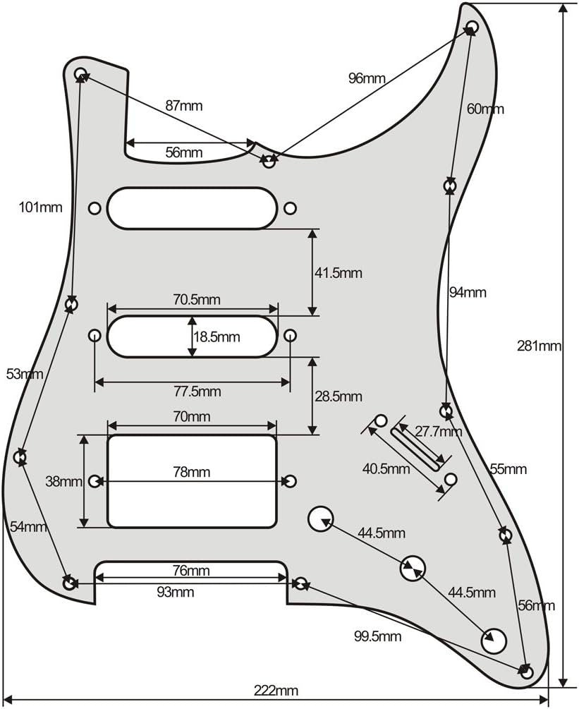 Guitar guard 11-Holes Anodized Gold Modern Style Strat HSS Guitar Pickguard Scratch Plate Fits for S type guitar