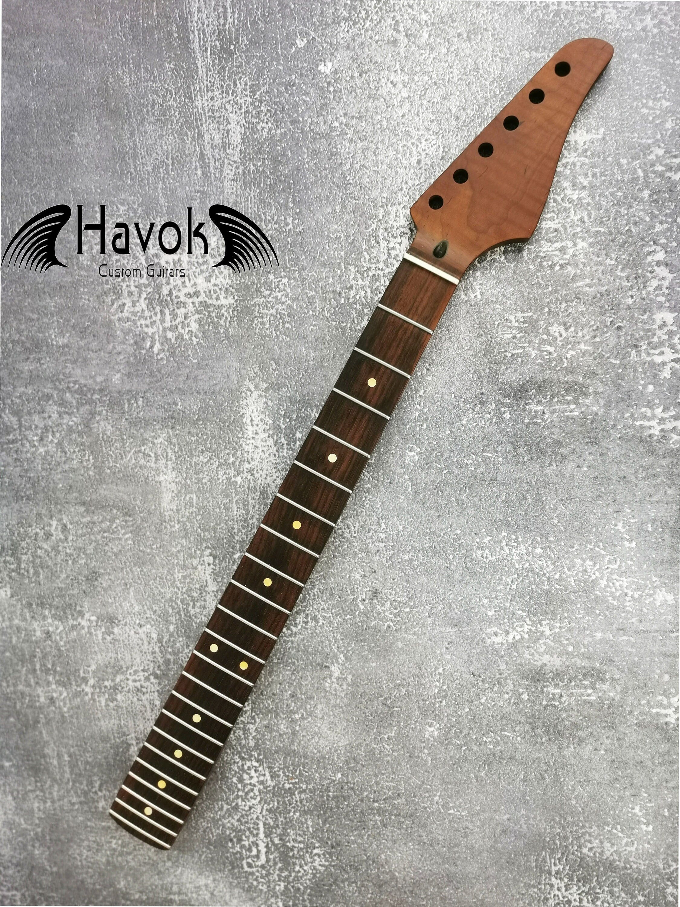 Dark Flame Roasted Maple Neck, 22 Stainless Steel, ST Satin Neck, Medium Jumbo Jescar Frets, Special Electric Guitar Neck