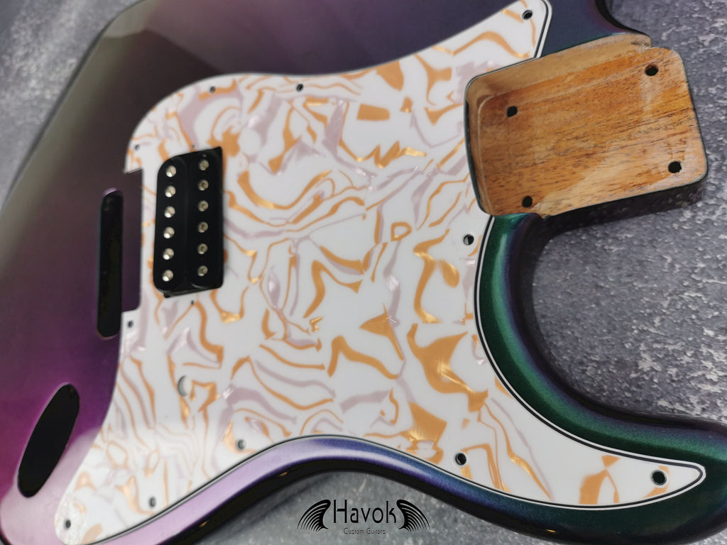 Single Humbucker Pickguard, Scratch plate, 4Ply, ST Guitar