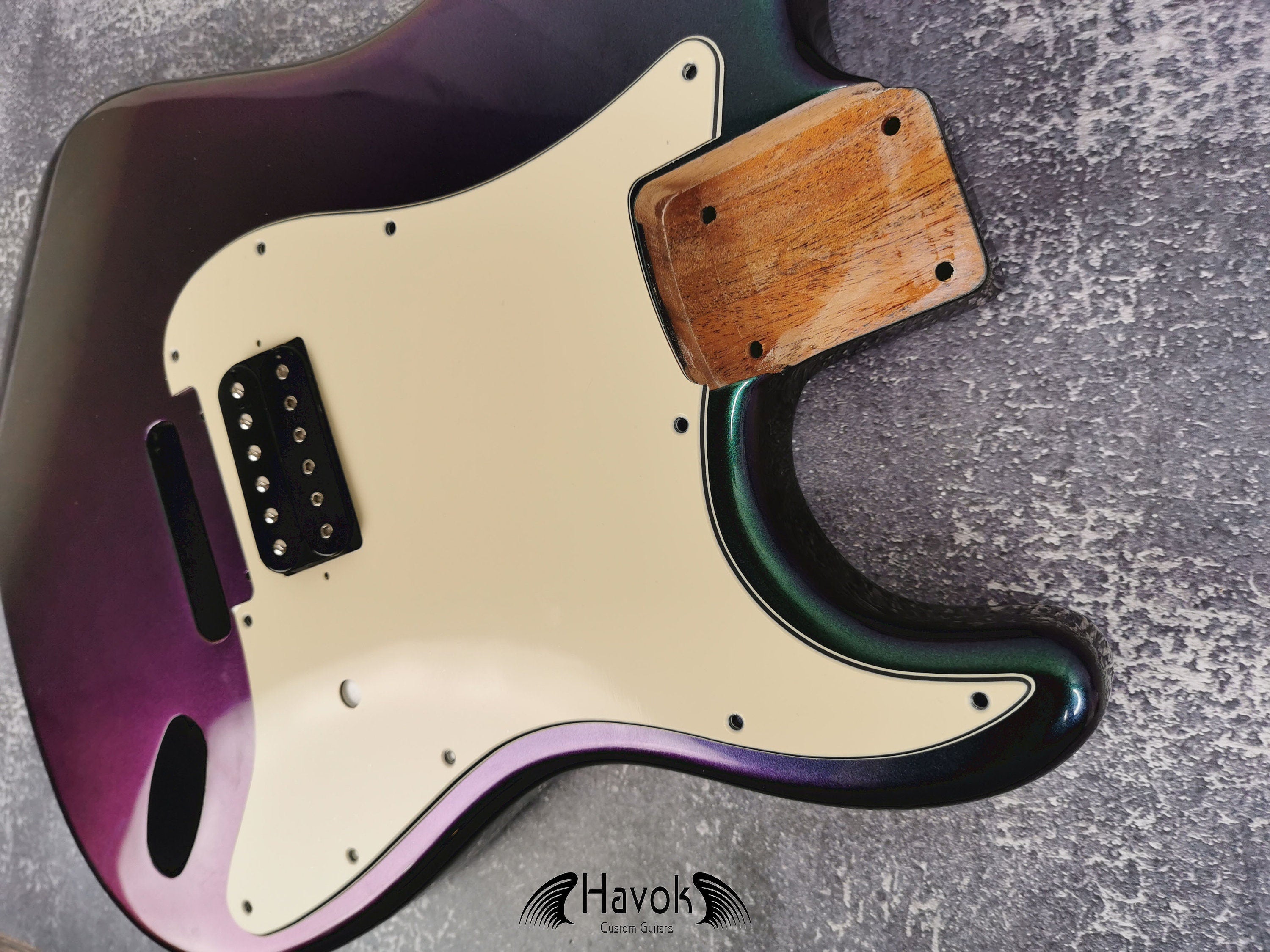 Single Humbucker Pickguard, Scratch plate, 4Ply, ST Guitar