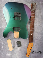 Guitar Kit Mahogany Body Mahogany Tl Neck Hardware, Chameleon Guitar, Hight Quality Electric Guitar Kit, Neck, Build Your Own DIY