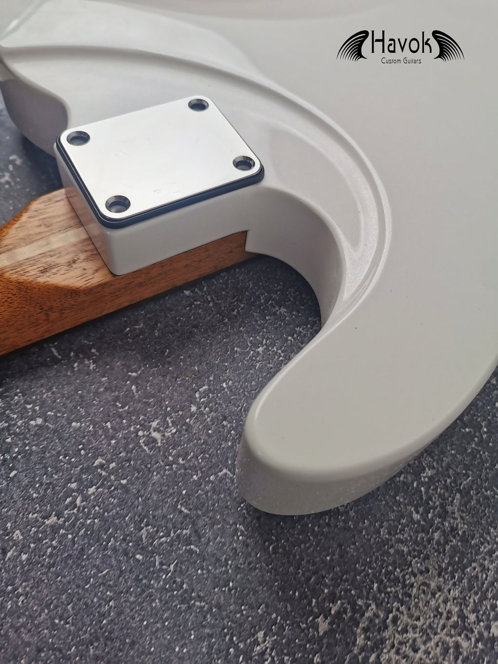 Guitar Kit Mahogany Body Mahogany  Tl Neck Hardware, White metallic Guitar, Hight Quality Electric Guitar Kit, Neck, Build Your Own DIY