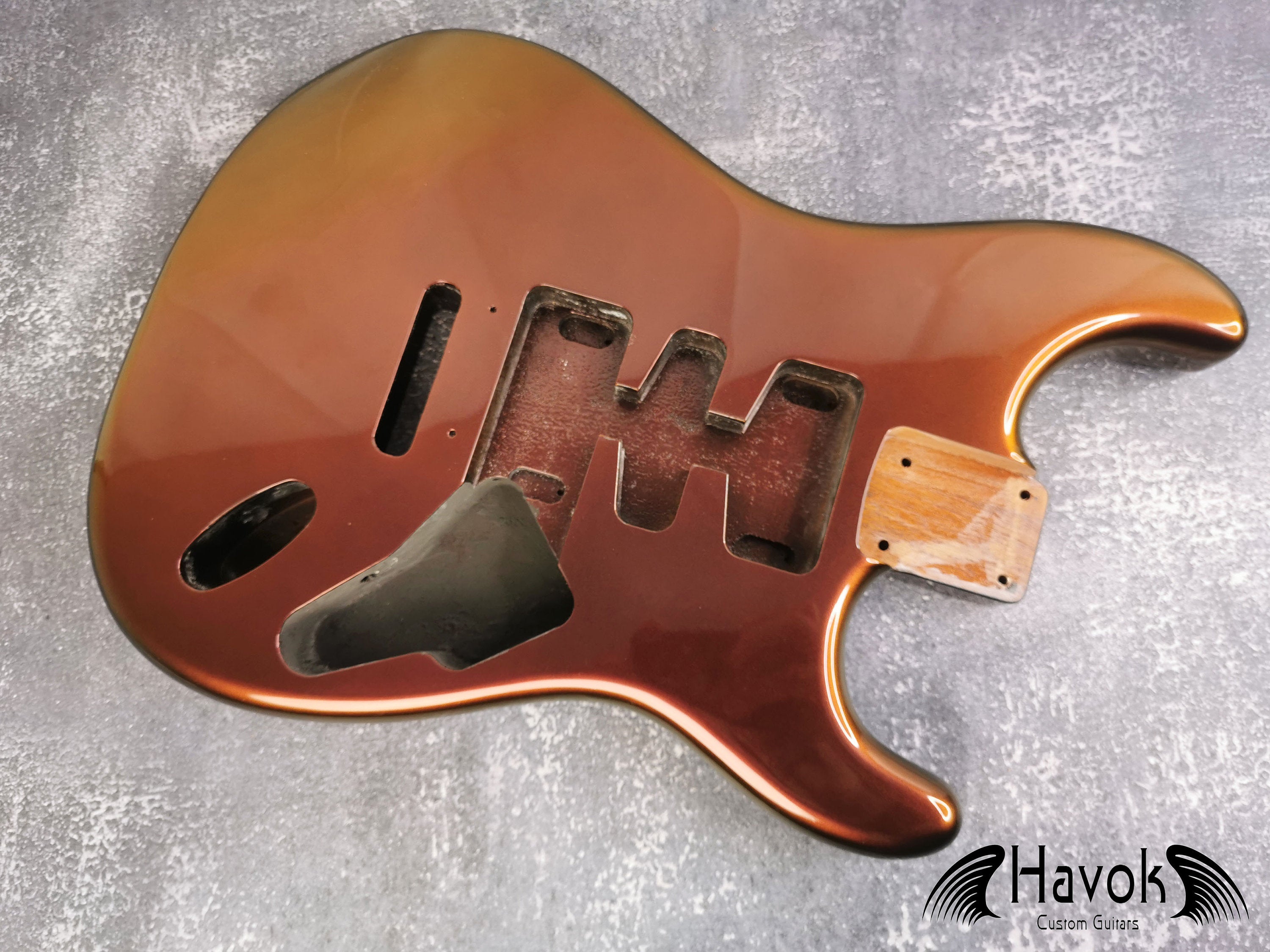 Chameleon 2PC Mahogany ST S-Style Body High Gloss, Tremolo, Custom Shop Vintage Part Gadget, DIY Building Kit, S-Type Guitar