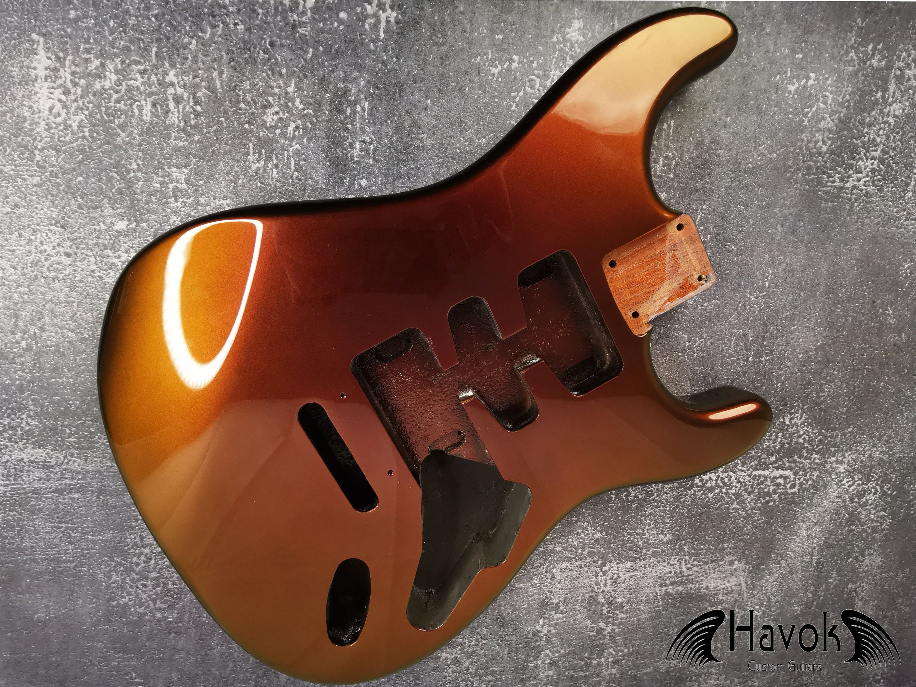 Chameleon 2PC Mahogany ST S-Style Body High Gloss, Tremolo, Custom Shop Vintage Part Gadget, DIY Building Kit, S-Type Guitar