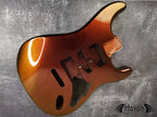 Chameleon 2PC Mahogany ST S-Style Body High Gloss, Tremolo, Custom Shop Vintage Part Gadget, DIY Building Kit, S-Type Guitar