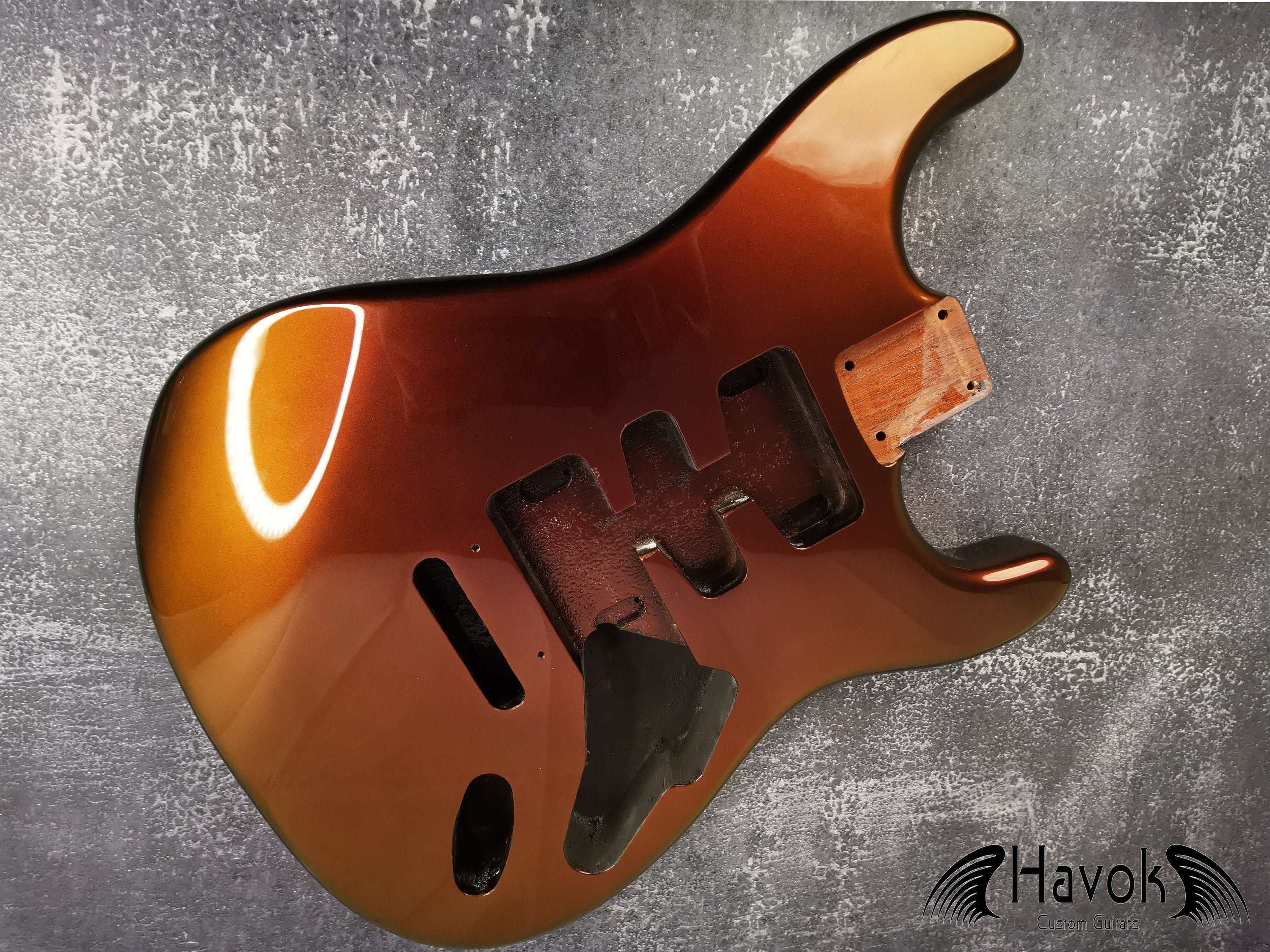 Chameleon 2PC Mahogany ST S-Style Body High Gloss, Tremolo, Custom Shop Vintage Part Gadget, DIY Building Kit, S-Type Guitar