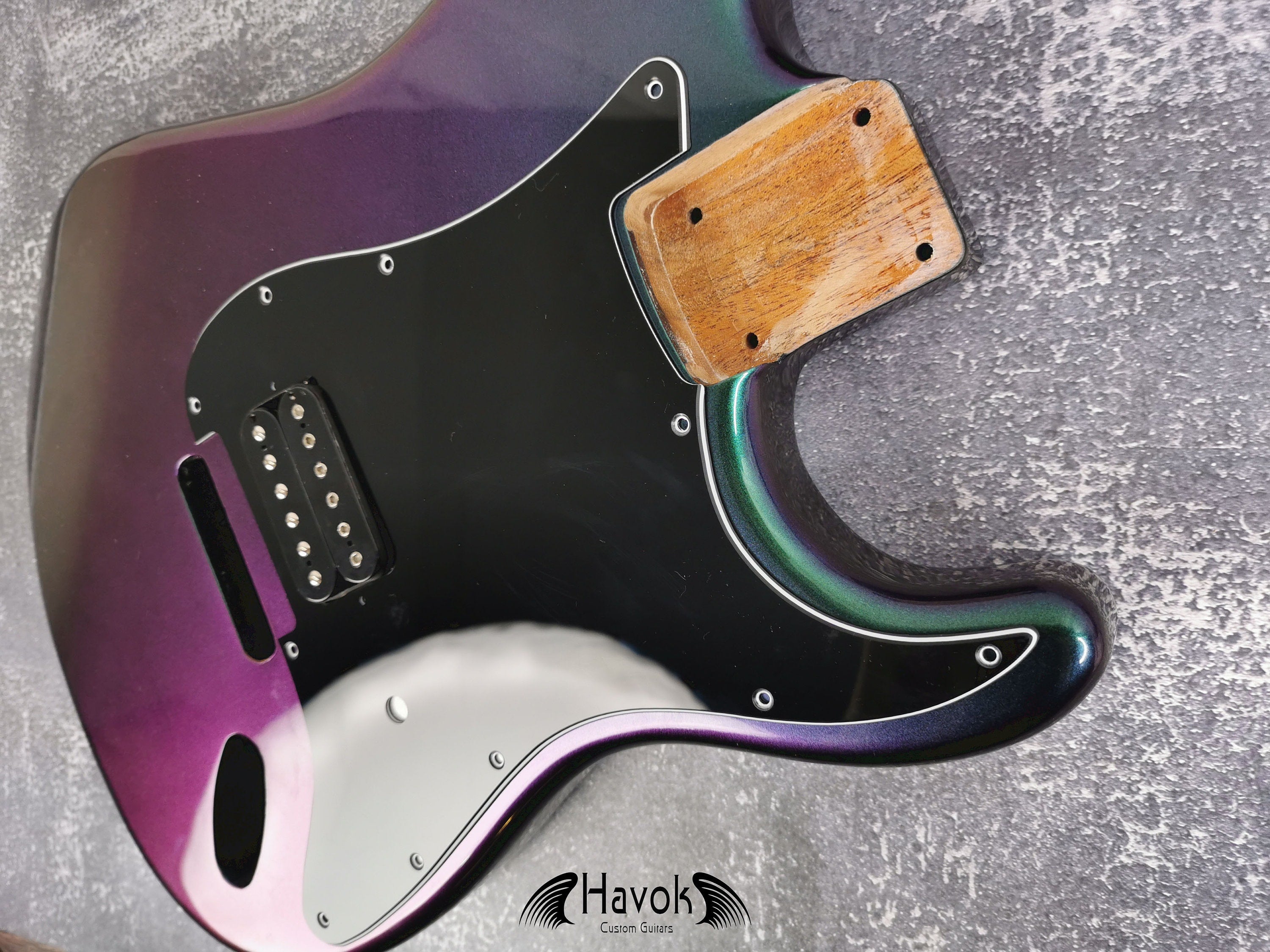 Single Humbucker Pickguard, Scratch plate, 4Ply, ST Guitar