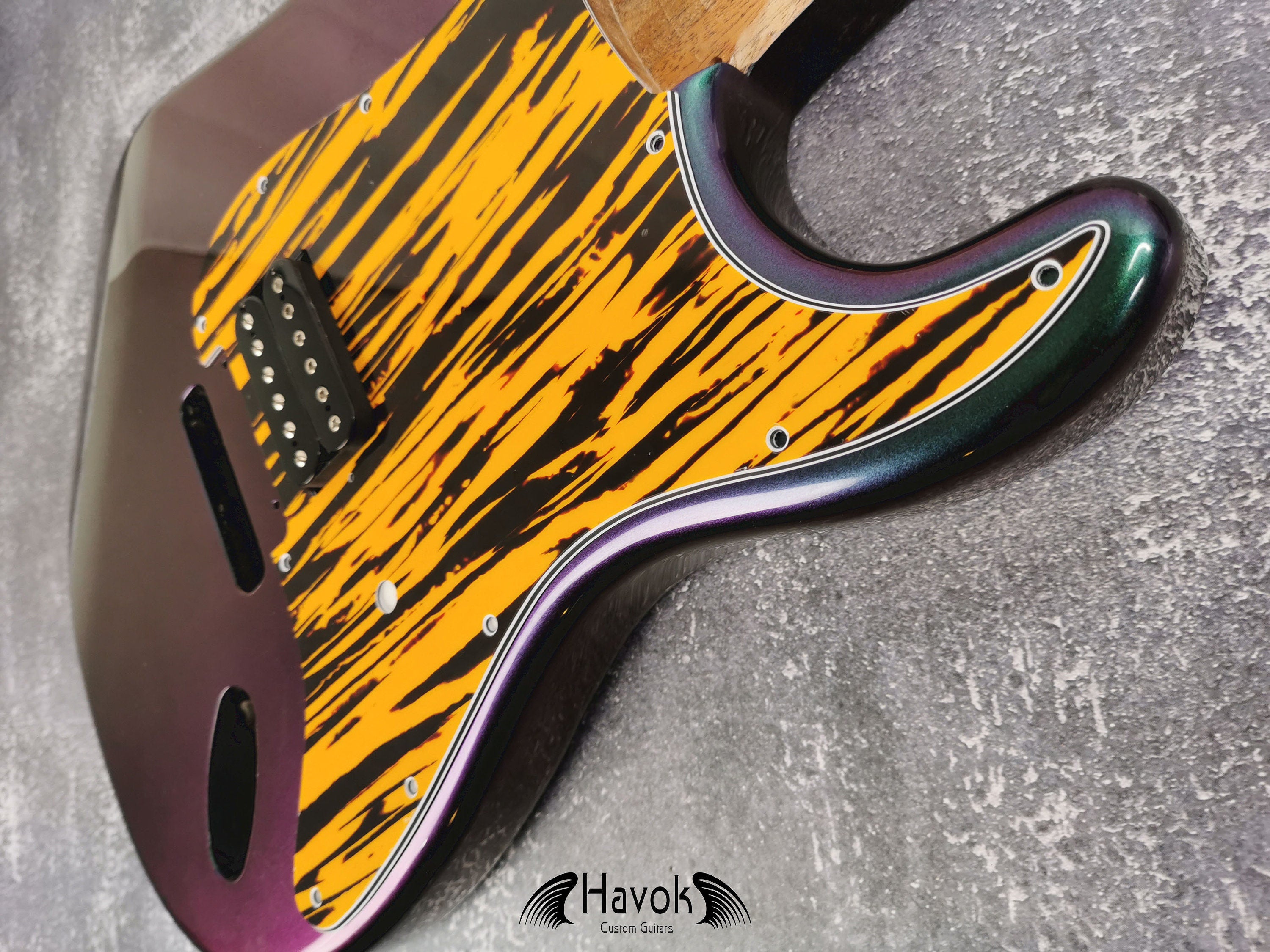 Single Humbucker Pickguard, Scratch plate, 4Ply, ST Guitar