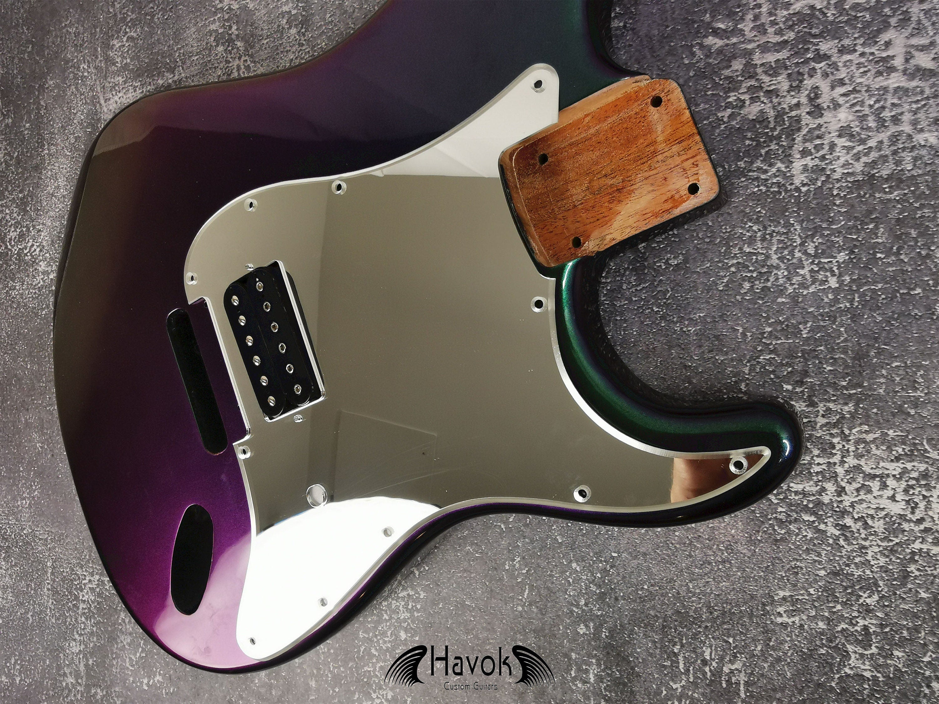 Single Humbucker Pickguard, Scratch plate, 4Ply, ST Guitar