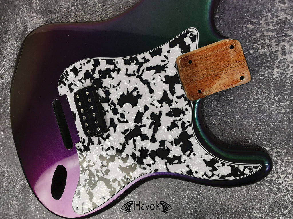 Single Humbucker Pickguard, Scratch plate, 4Ply, ST Guitar