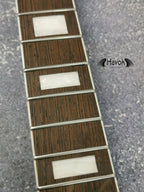 One Piece T type Wenge Neck Stainless Steel Frets, White Binding T-Style Neck, Medium Jumbo Jescar Frets, 22 Frets,