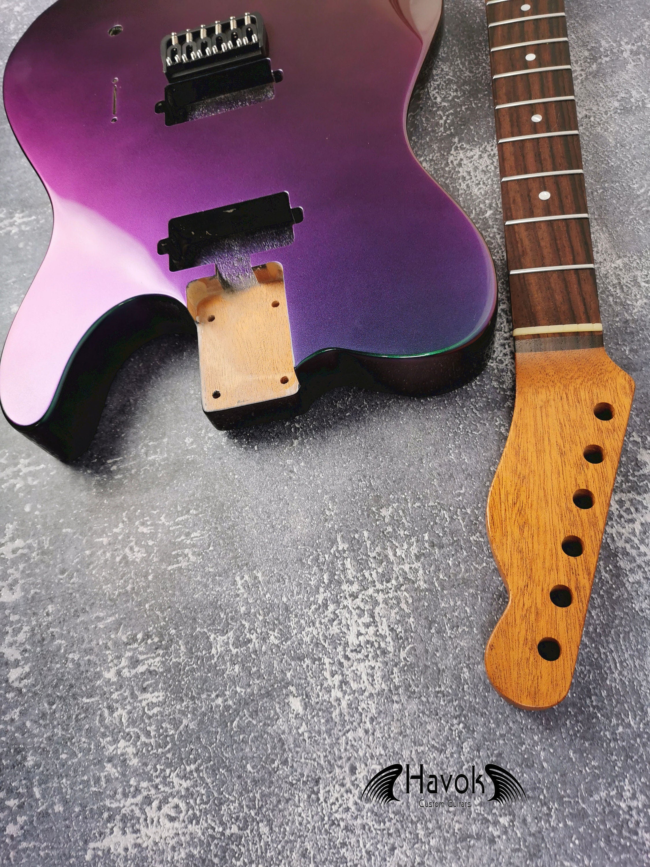 Guitar Kit Mahogany Body Mahogany Tl Neck Hardware, Chameleon Guitar, Hight Quality Electric Guitar Kit, Neck, Build Your Own DIY