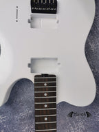 Guitar Kit Mahogany Body Mahogany  Tl Neck Hardware, White metallic Guitar, Hight Quality Electric Guitar Kit, Neck, Build Your Own DIY