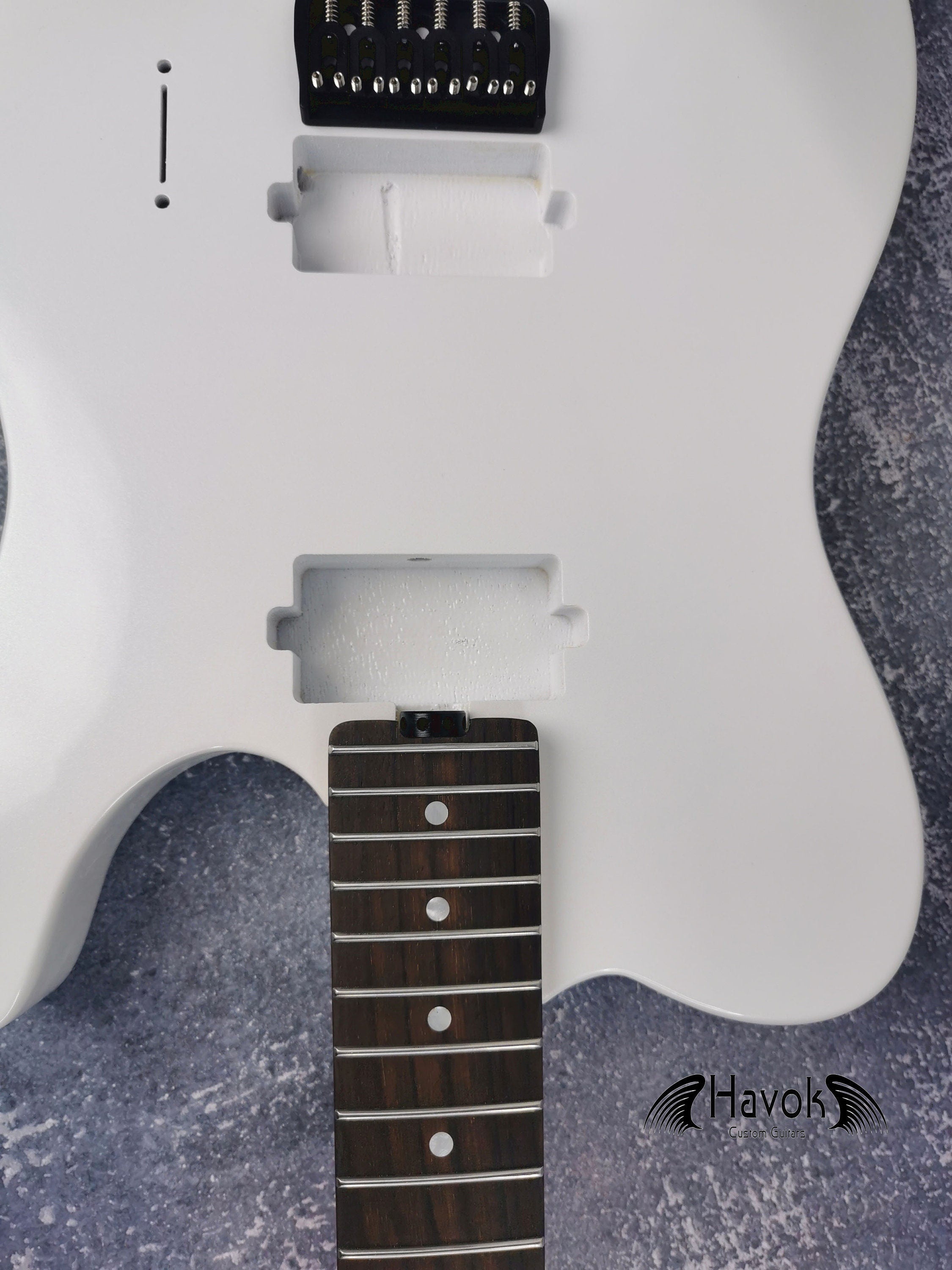 Guitar Kit Mahogany Body Mahogany  Tl Neck Hardware, White metallic Guitar, Hight Quality Electric Guitar Kit, Neck, Build Your Own DIY