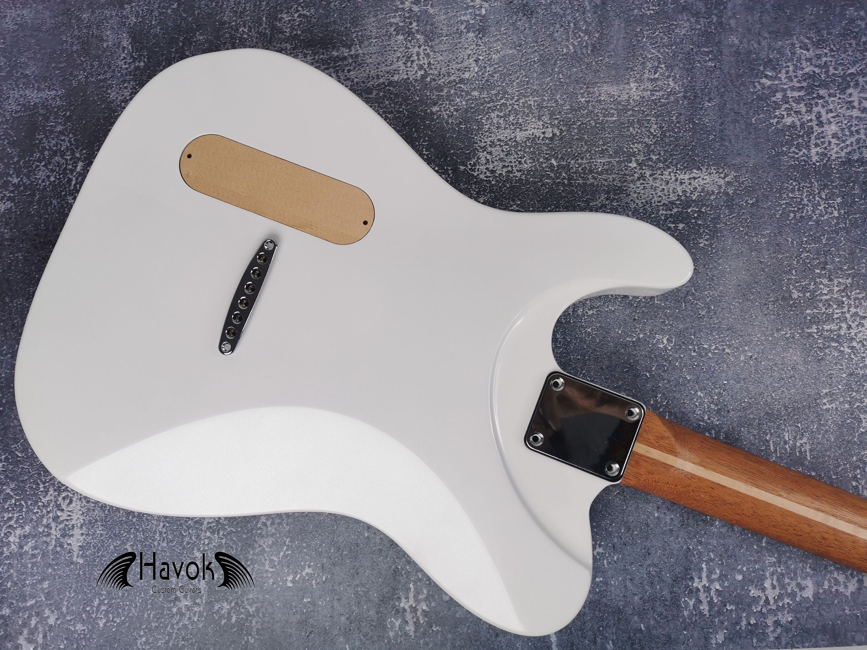 Guitar Kit Mahogany Body Mahogany  Tl Neck Hardware, White metallic Guitar, Hight Quality Electric Guitar Kit, Neck, Build Your Own DIY