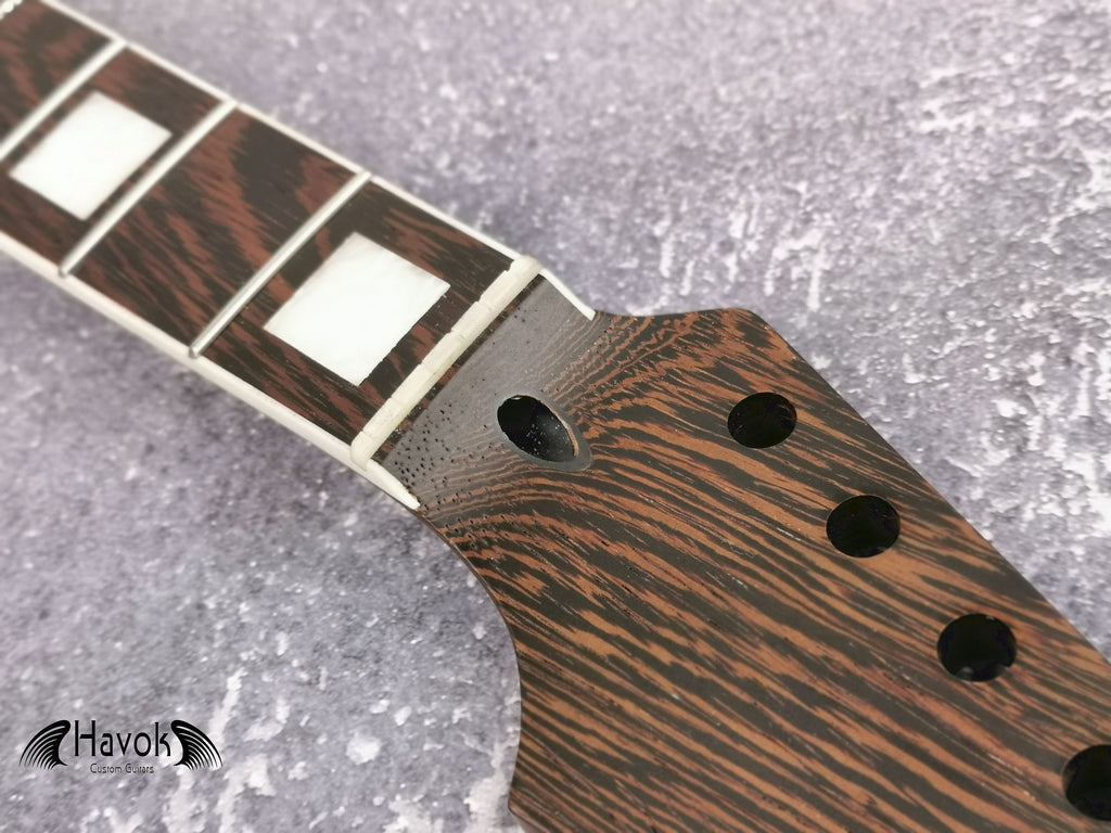 One Piece ST Wenge Neck Stainless Steel Frets White binding , S Type Neck, S-Style , 22 Medium Jumbo Jescar Frets,