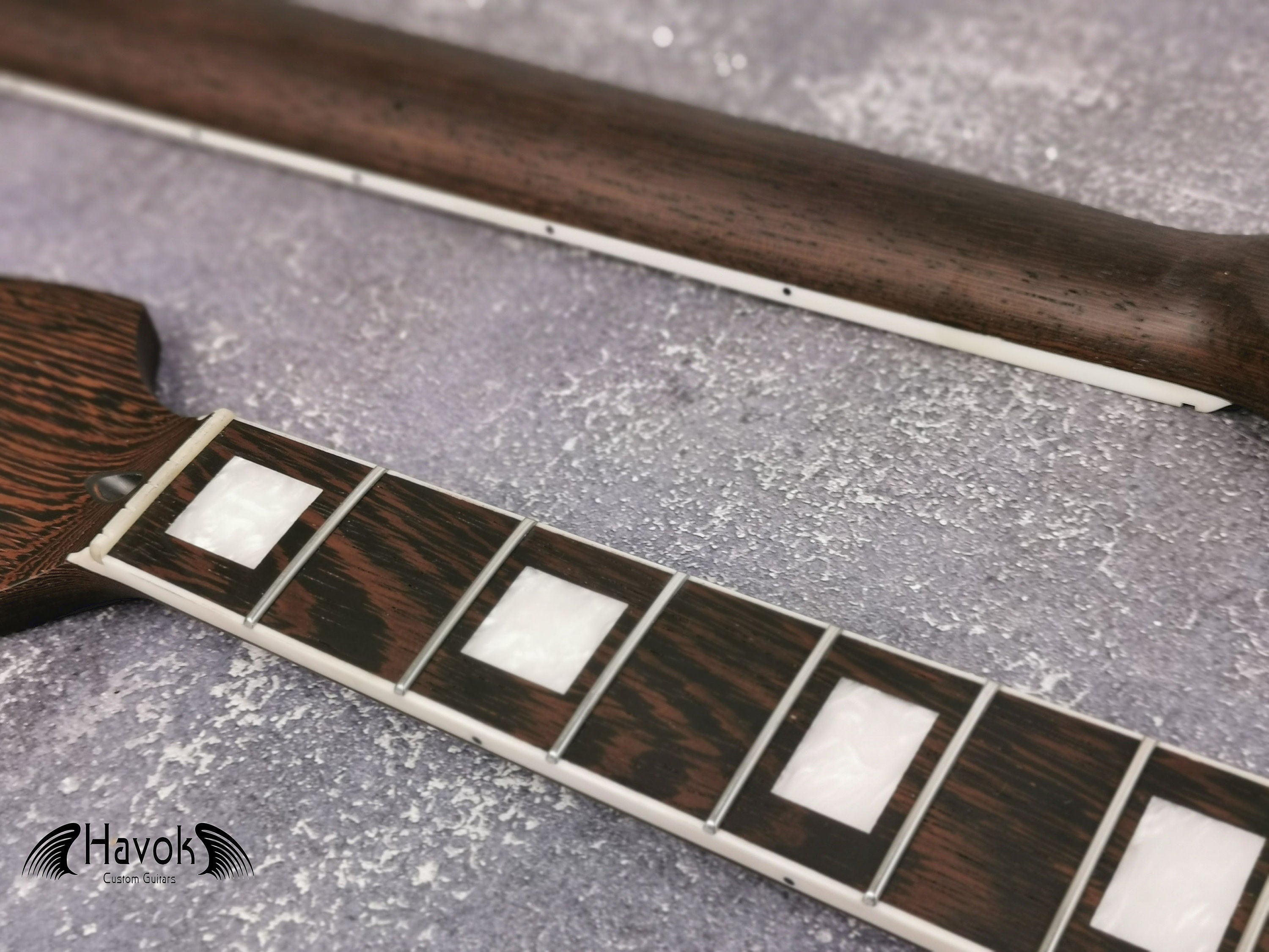 One Piece ST Wenge Neck Stainless Steel Frets White binding , S Type Neck, S-Style , 22 Medium Jumbo Jescar Frets,