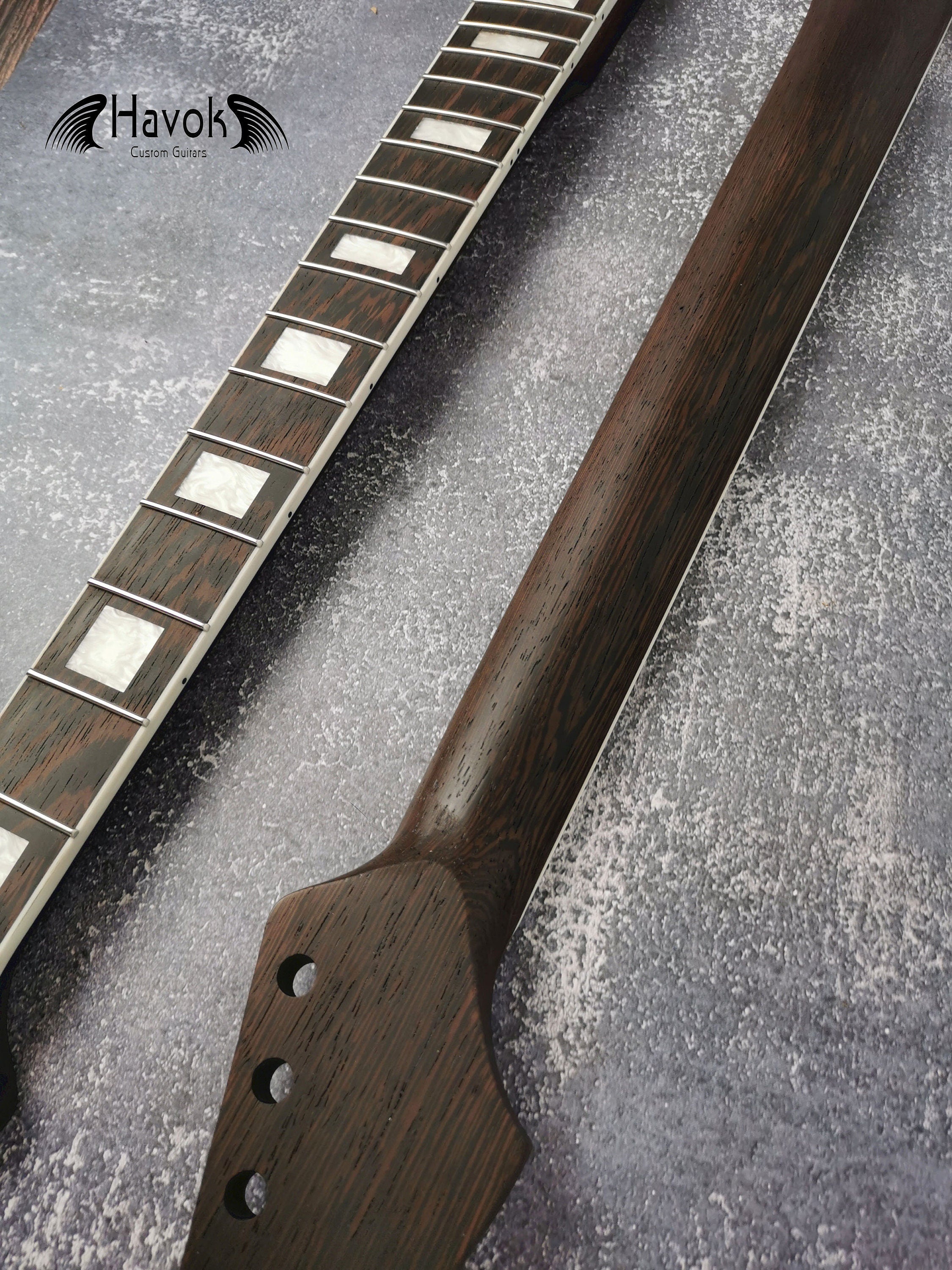 One Piece ST Wenge Neck Stainless Steel Frets White binding , S Type Neck, S-Style , 22 Medium Jumbo Jescar Frets,