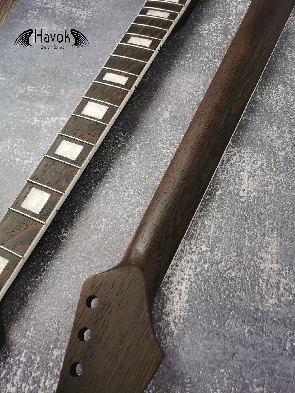 One Piece ST Wenge Neck Stainless Steel Frets White binding , S Type Neck, S-Style , 22 Medium Jumbo Jescar Frets,