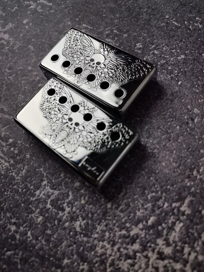 Humbucker Shield, Guitar Pickup Covers Gear Pattern for LP Guitar, High End Accessory and Replacement, Guitar Build Kit, Guitar Gadget