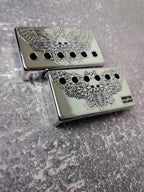Humbucker Shield, Guitar Pickup Covers Gear Pattern for LP Guitar, High End Accessory and Replacement, Guitar Build Kit, Guitar Gadget