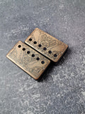 Humbucker Shield, Guitar Pickup Covers Brass Owl Pattern for LP Guitar, High End Accessory and Replacement, Guitar Build Kit, Guitar Gadget