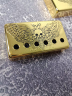 Humbucker Shield, Guitar Pickup Covers Gold Moth Pattern for LP Guitar, High End Accessory and Replacement, Guitar Build Kit, Guitar Gadget