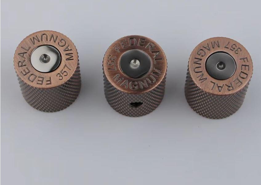 Bullet Guitar Knob, Brass Potentiometer, Custom Shop Accessory
