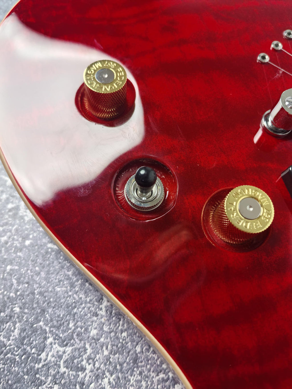 Potentiometer Bullet Shape, Gold , Metal Electric Guitar And Bass, Rare Custom Shop Accessory, Vintage Build Kit, Gadget And Replacement