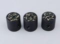 Potentiometer Knob Black Metal, Metal Electric Guitar And Bass, Rare Custom Shop Accessory, Vintage Build Kit, Gadget And Replacement