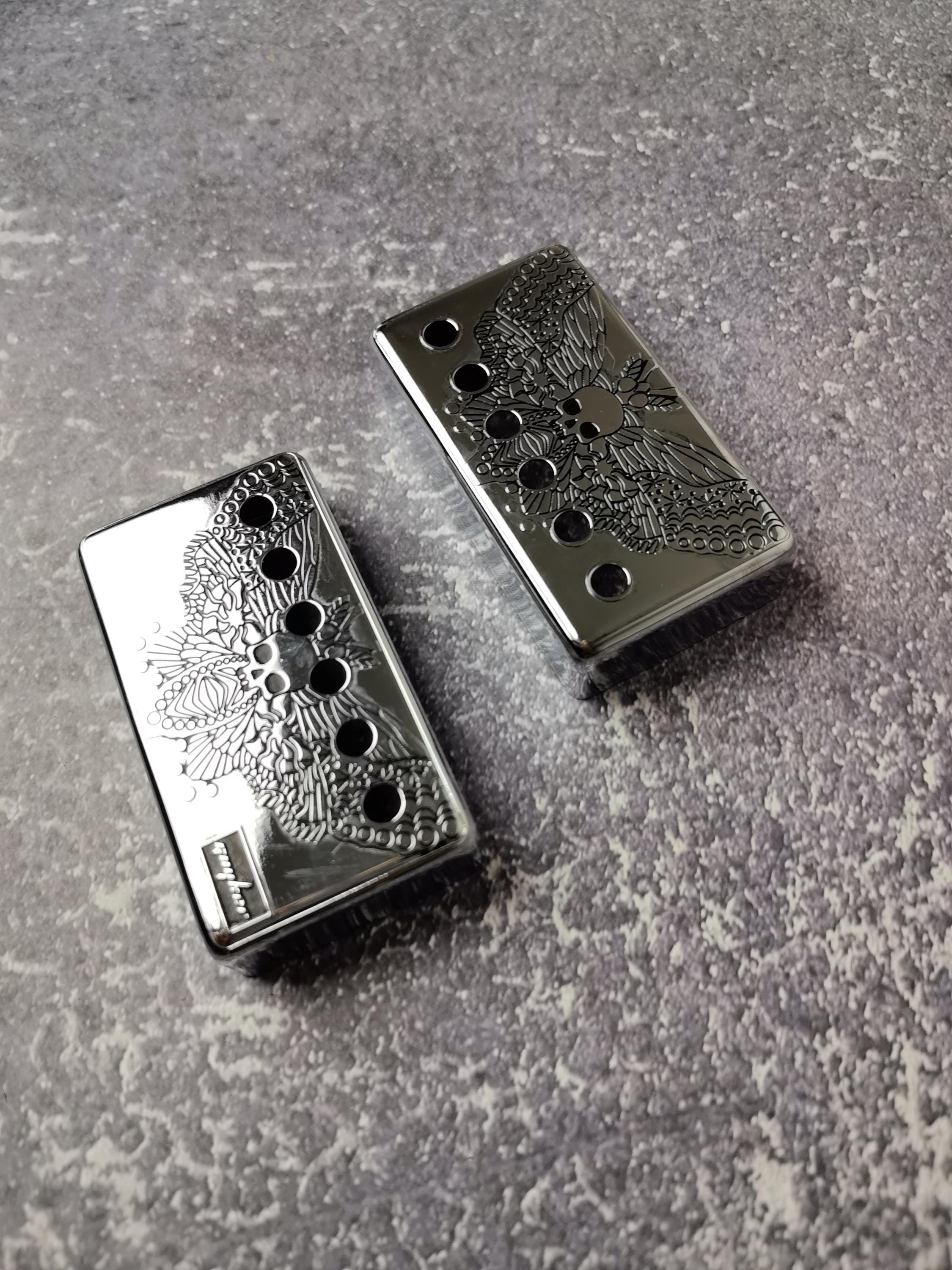Humbucker Shield, Guitar Pickup Covers Gear Pattern for LP Guitar, High End Accessory and Replacement, Guitar Build Kit, Guitar Gadget