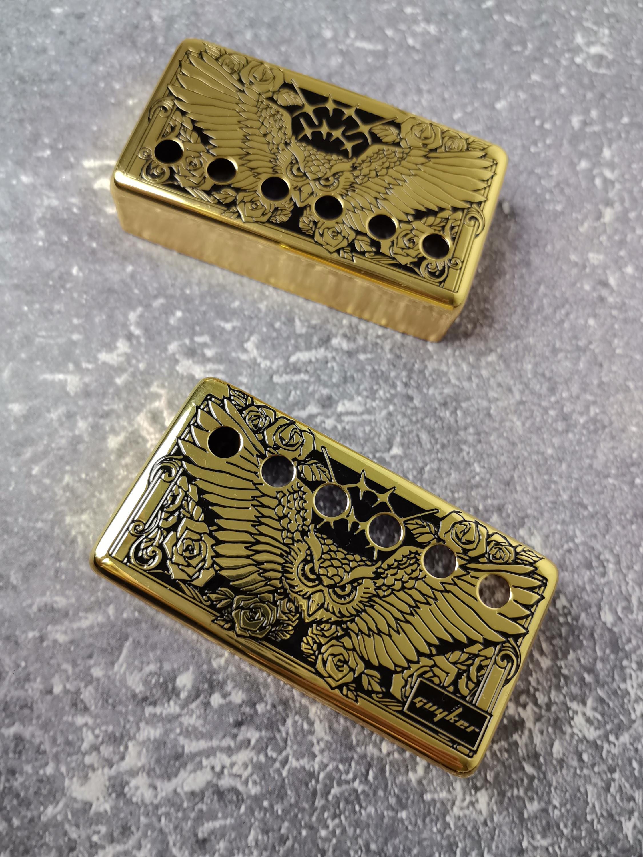 Humbucker Shield, Guitar Pickup Covers Owl Pattern for LP Guitar, High End Accessory and Replacement, Guitar Build Kit, Guitar Gadget