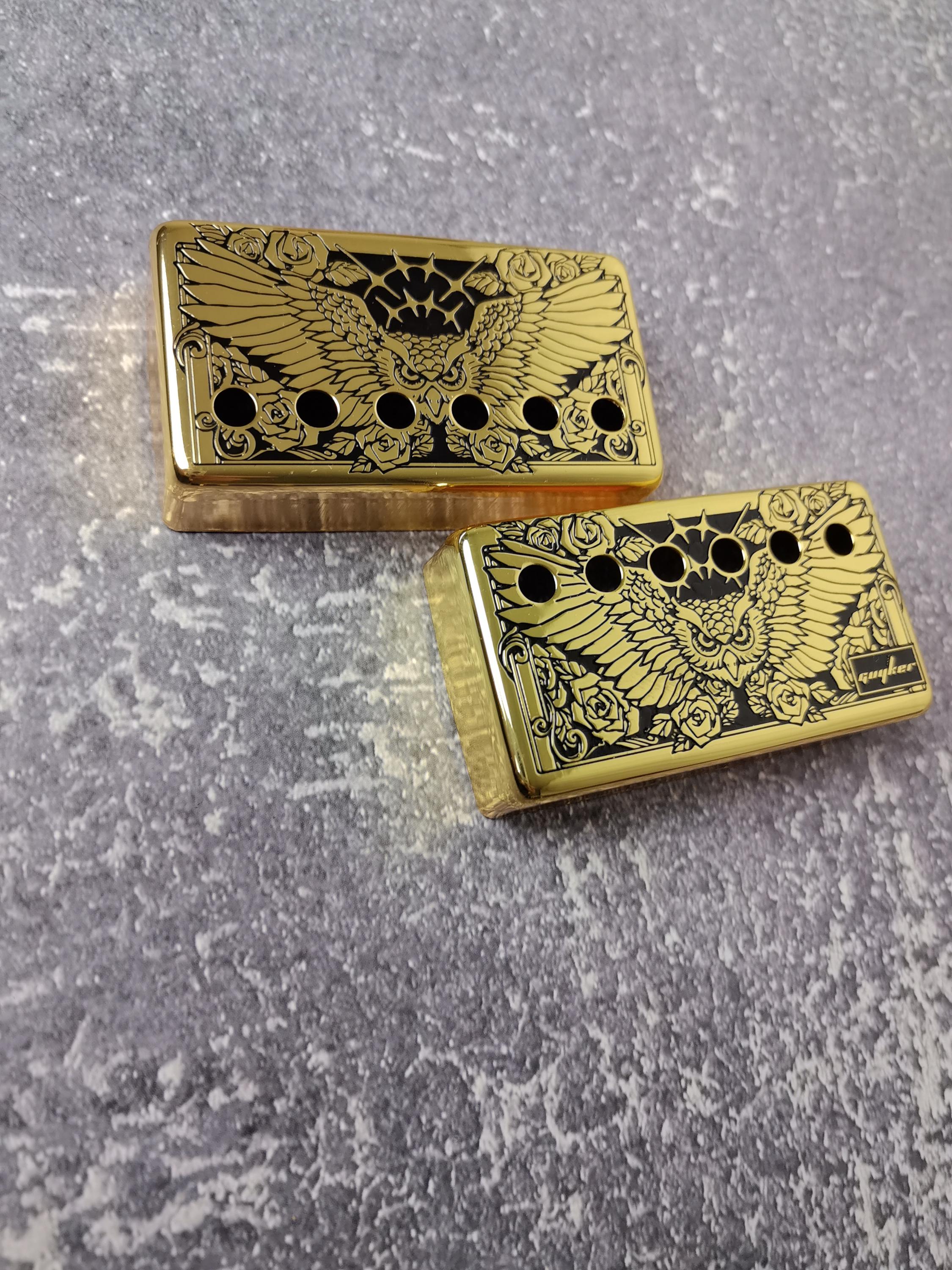 Humbucker Shield, Guitar Pickup Covers Owl Pattern for LP Guitar, High End Accessory and Replacement, Guitar Build Kit, Guitar Gadget
