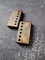 Humbucker Shield, Guitar Pickup Covers Brass Owl Pattern for LP Guitar, High End Accessory and Replacement, Guitar Build Kit, Guitar Gadget