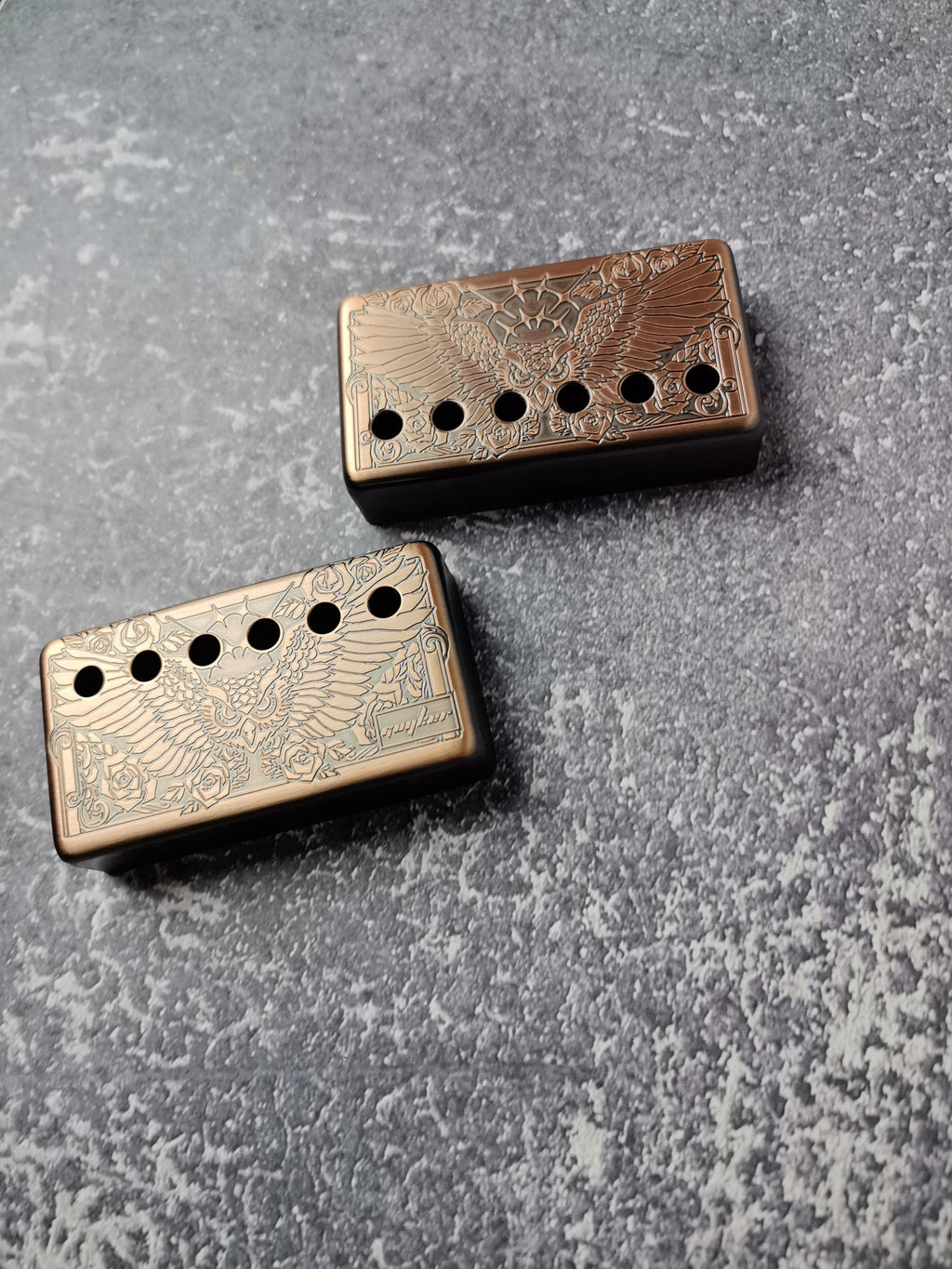 Humbucker Shield, Guitar Pickup Covers Brass Owl Pattern for LP Guitar, High End Accessory and Replacement, Guitar Build Kit, Guitar Gadget