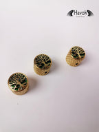 Potentiometer Knob Gold Metal, Metal Electric Guitar And Bass, Rare Custom Shop Accessory, Vintage Build Kit, Tree