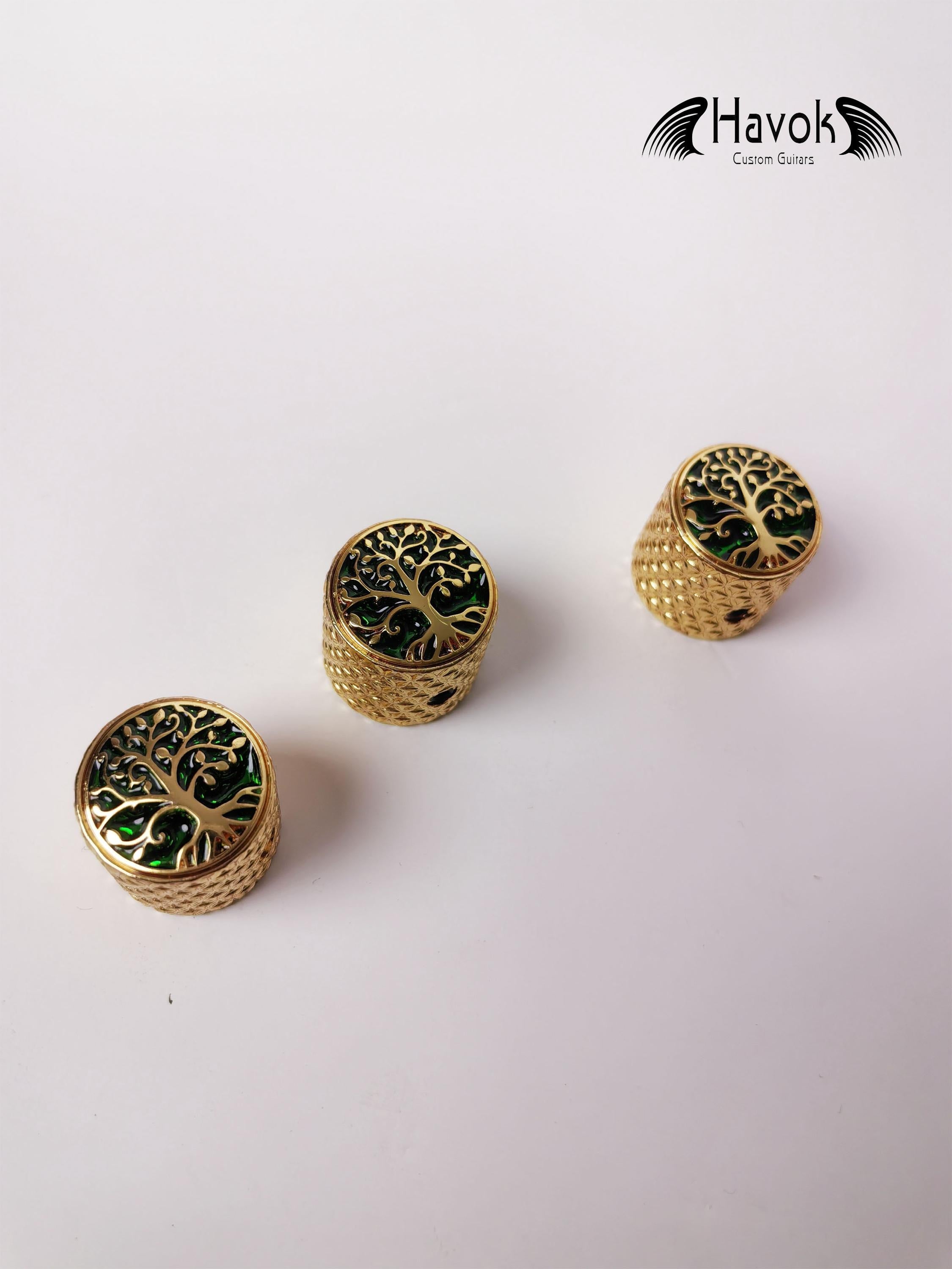 Potentiometer Knob Gold Metal, Metal Electric Guitar And Bass, Rare Custom Shop Accessory, Vintage Build Kit, Tree