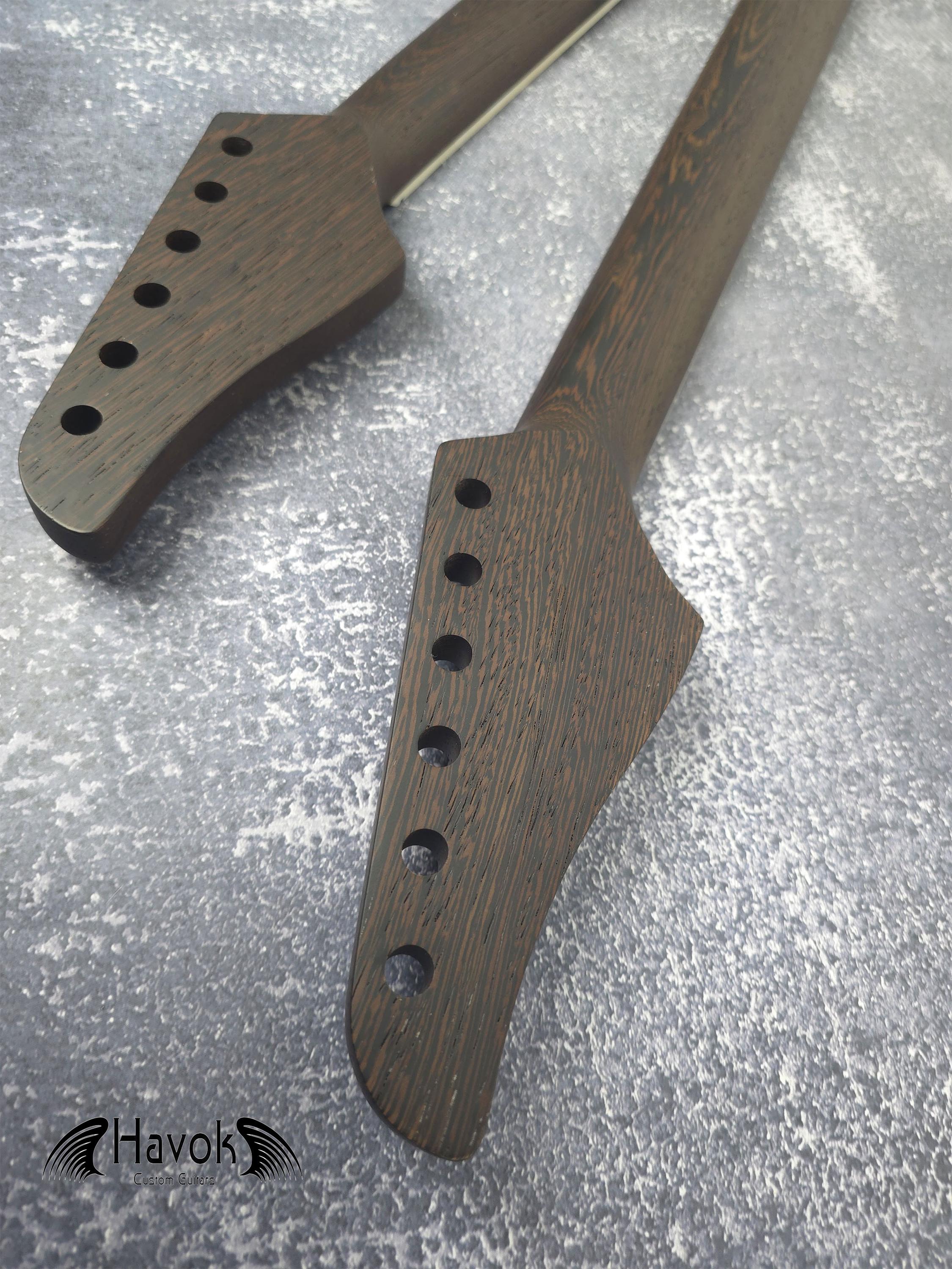 One Piece ST Wenge Neck Stainless Steel Frets White binding , S Type Neck, S-Style , 22 Medium Jumbo Jescar Frets,