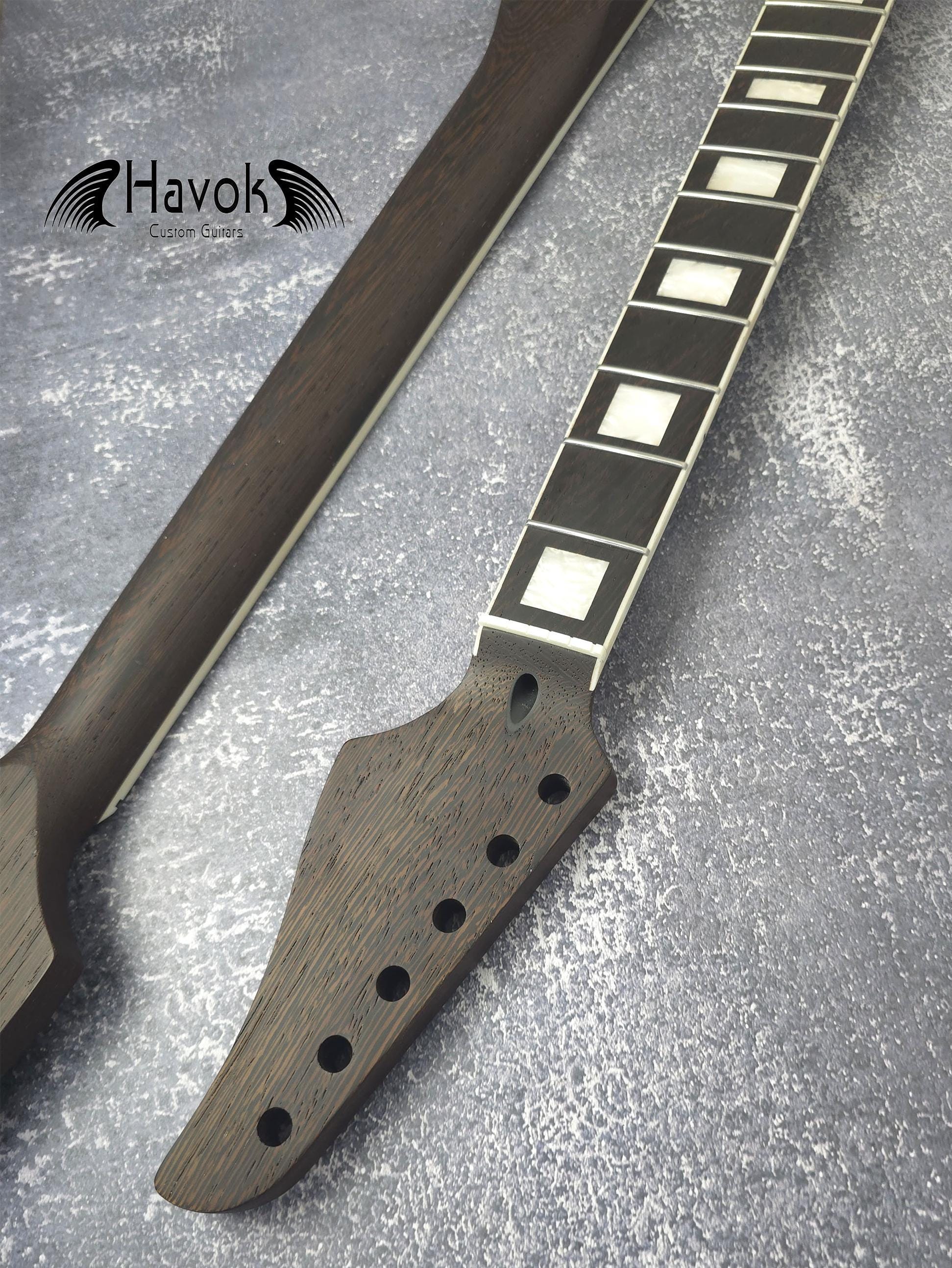 One Piece ST Wenge Neck Stainless Steel Frets White binding , S Type Neck, S-Style , 22 Medium Jumbo Jescar Frets,