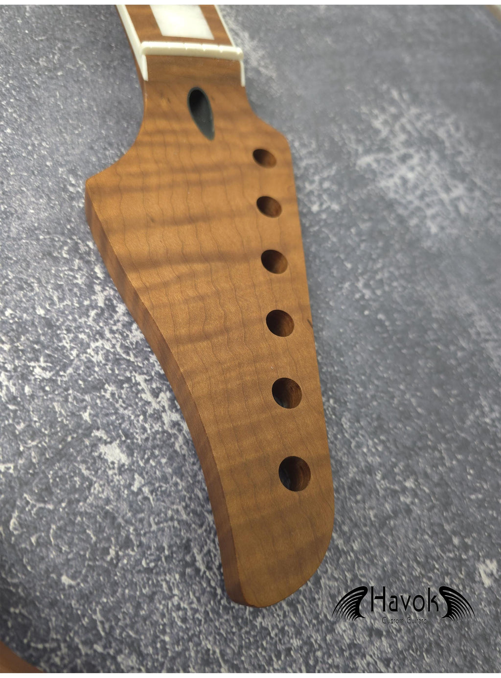 S type Roasted Flame Maple Satin Binding Neck Stainless Steel Jescar Frets