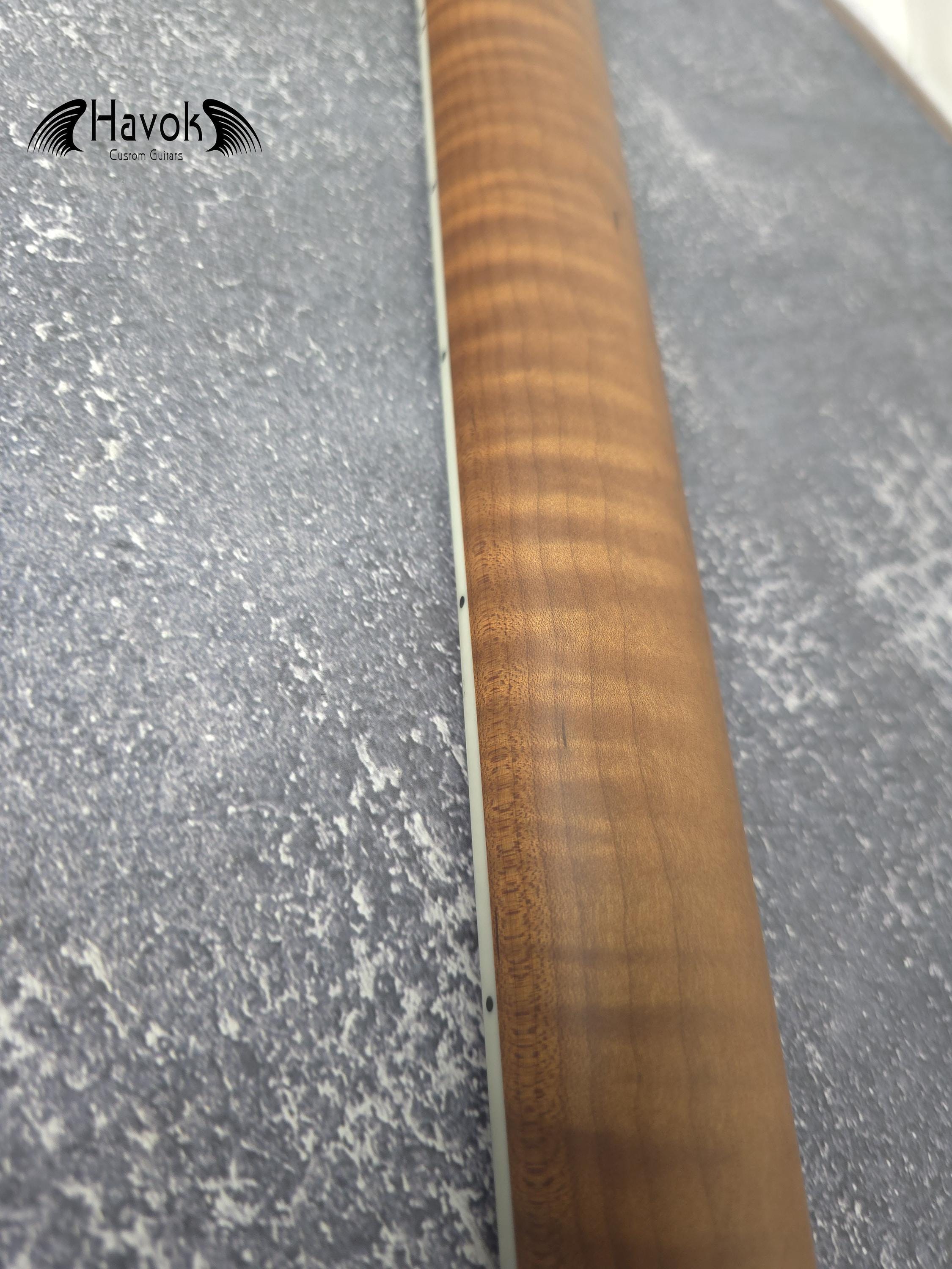 S type Roasted Flame Maple Satin Binding Neck Stainless Steel Jescar Frets