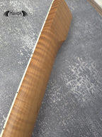 S type Roasted Flame Maple Satin Binding Neck Stainless Steel Jescar Frets
