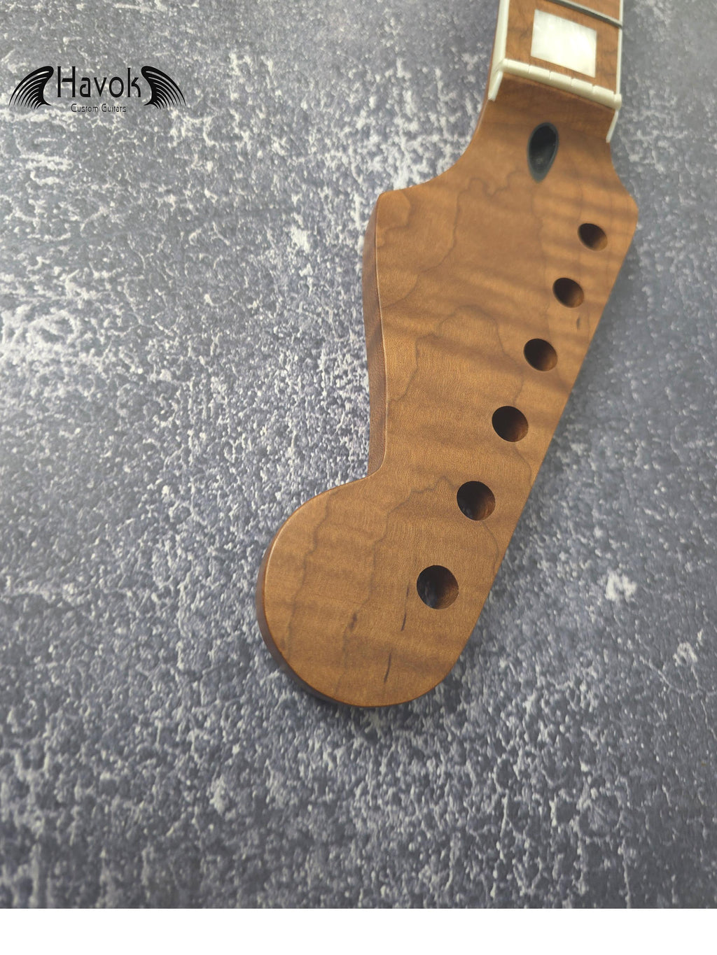 S type Roasted Flame Maple Satin Binding Neck Stainless Steel Jescar Frets