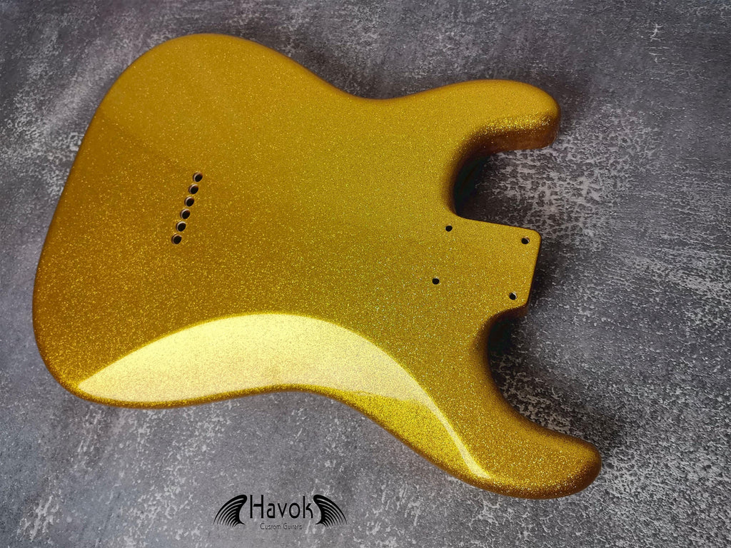 Hard Tail Diamond Gold 2PC Mahogany ST S Type Body High Gloss, Custom S-Style Body, High Gloss Vintage Part Gadget DIY Building Kit