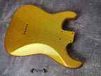 Hard Tail Diamond Gold 2PC Mahogany ST S Type Body High Gloss, Custom S-Style Body, High Gloss Vintage Part Gadget DIY Building Kit