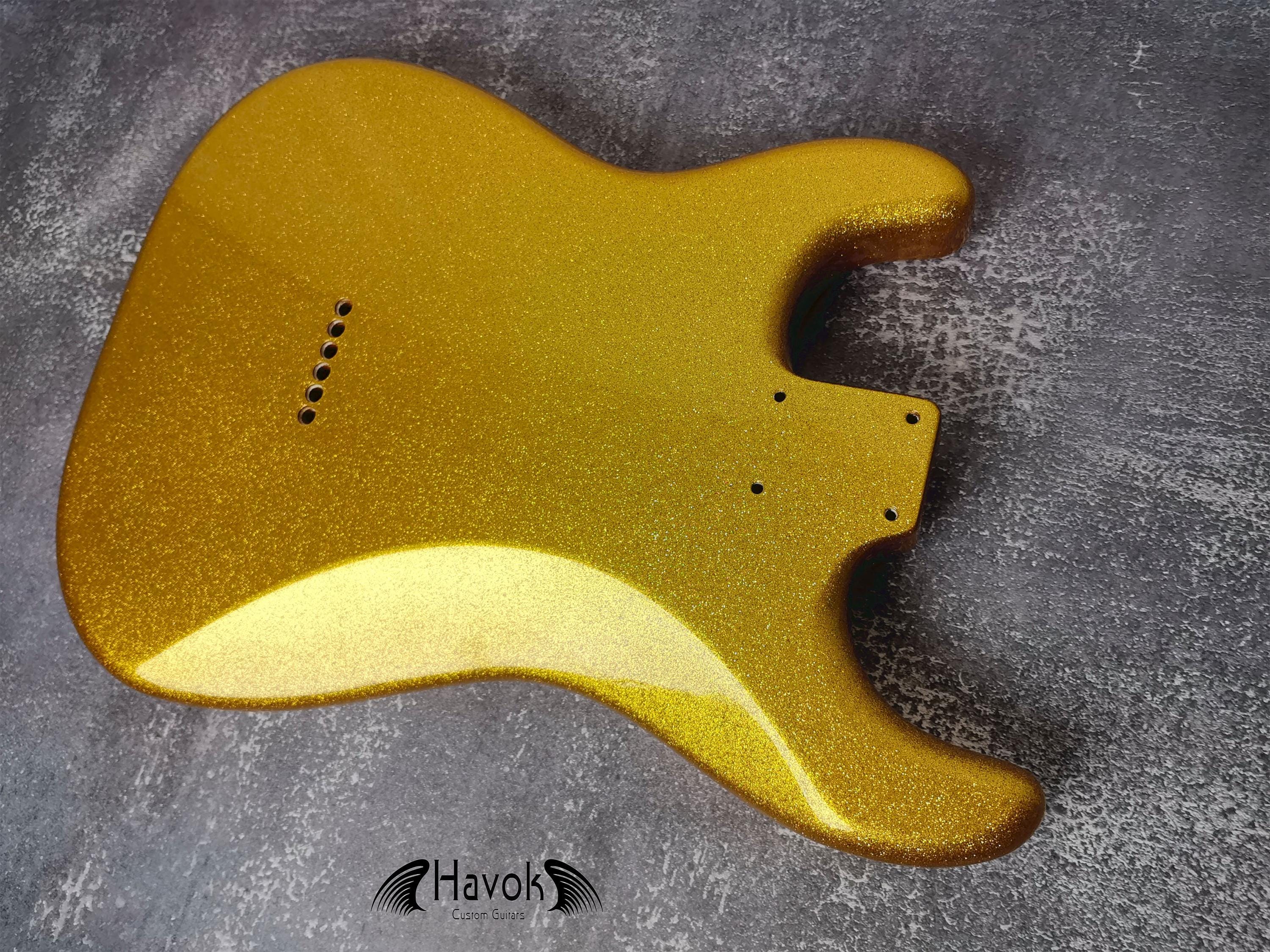 Hard Tail Diamond Gold 2PC Mahogany ST S Type Body High Gloss, Custom S-Style Body, High Gloss Vintage Part Gadget DIY Building Kit