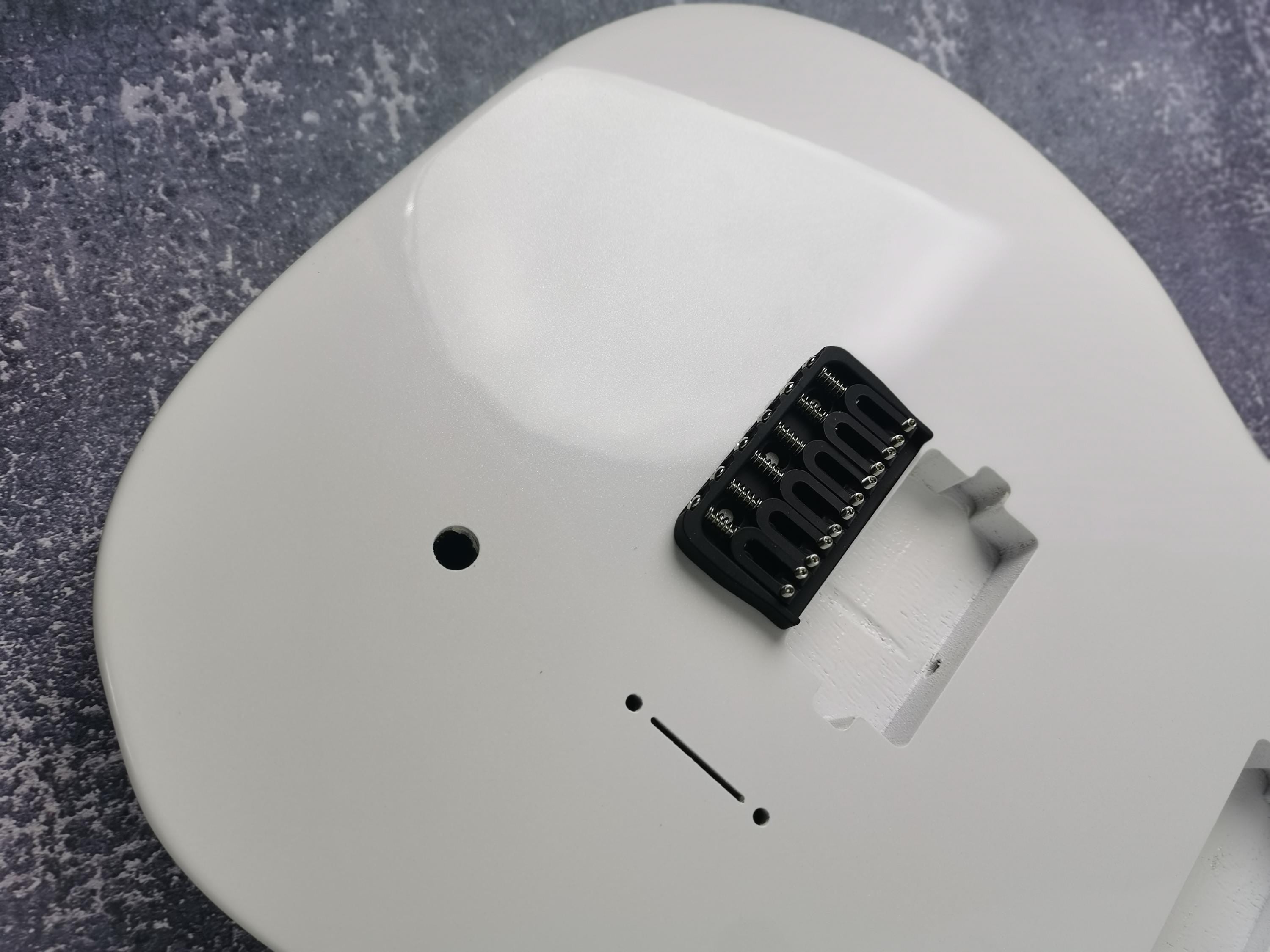 Metallic White T type 2 Humbuckers Mahogany Body High Gloss, Custom T-Style Body, Vintage Guitar Parts Gadget DIY Building Kit, TL