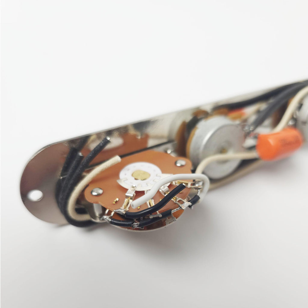 Superb Quality Chrome Plate CTS 250 k Full Size Pots 3 Way Wired Prewired Harness Switch Knobs for TL Tele Telecaster
