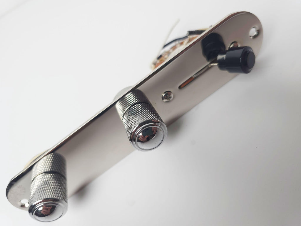Superb Quality Chrome Plate CTS 250 k Full Size Pots 3 Way Wired Prewired Harness Switch Knobs for TL Tele Telecaster